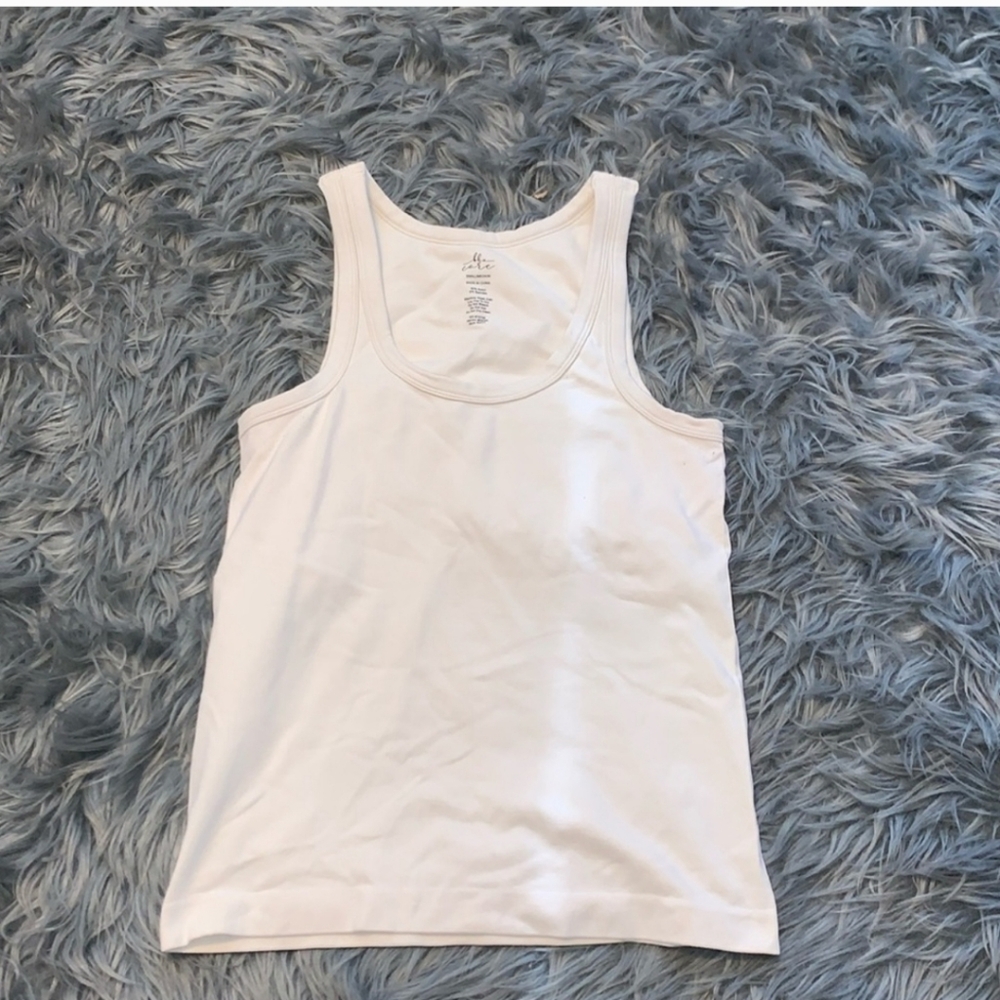 BKE CORE stretchy Women's Ivory/cream tank top. Sz S/M.  Like New!!!
